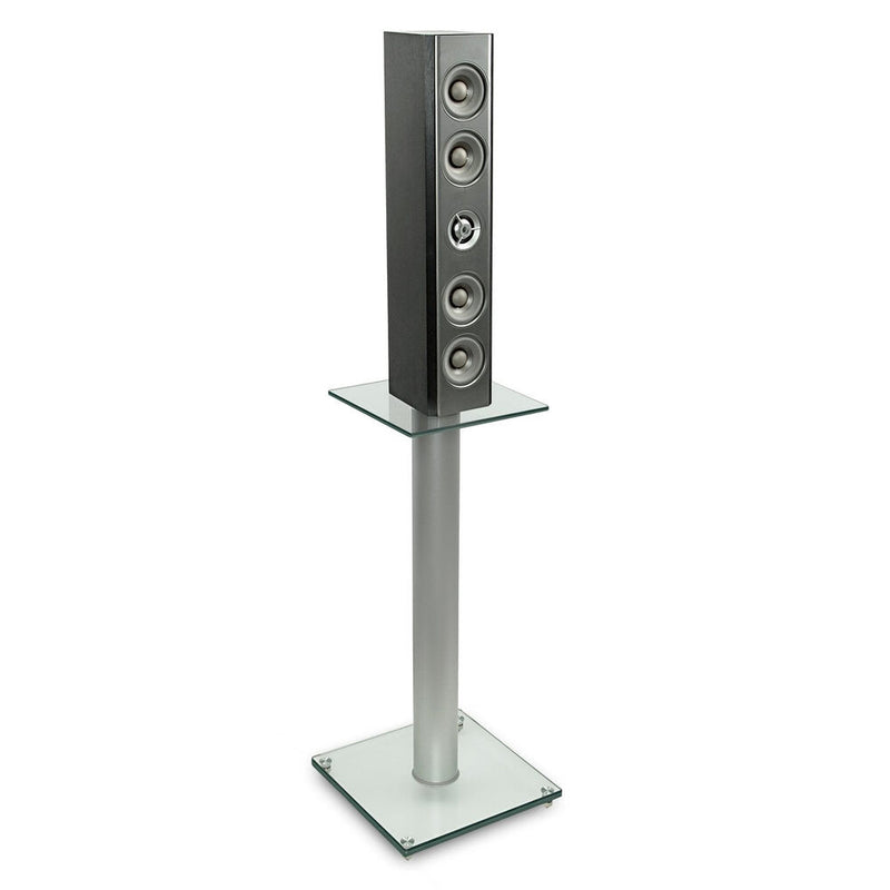 Mount-It! Speaker Floor Stands (Silver, Pair)