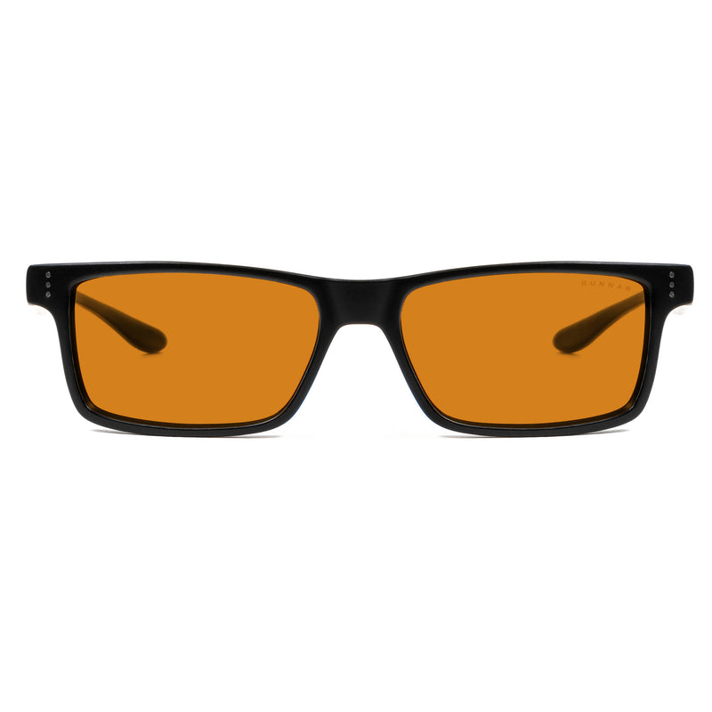 GUNNAR Vertex Gaming Glasses (Onyx Frame, GUNNAR-Focus Lenses, Amber Max Lens Tint)