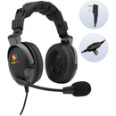 Eartec Proline Double Headset with Kenwood 2-Pin Plug Inline PTT