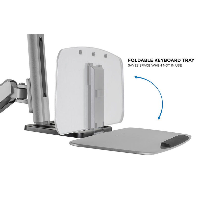 Mount-It! Wall-Mounted Dual Monitor Workstation