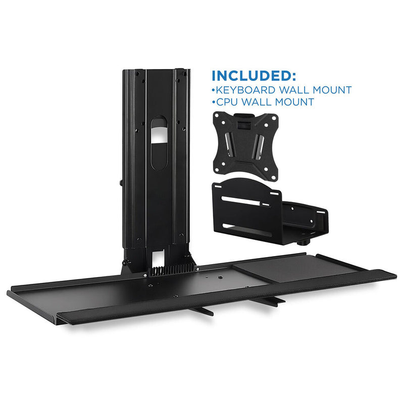 Mount-It! Monitor and Keyboard Wall Mount with PC Holder