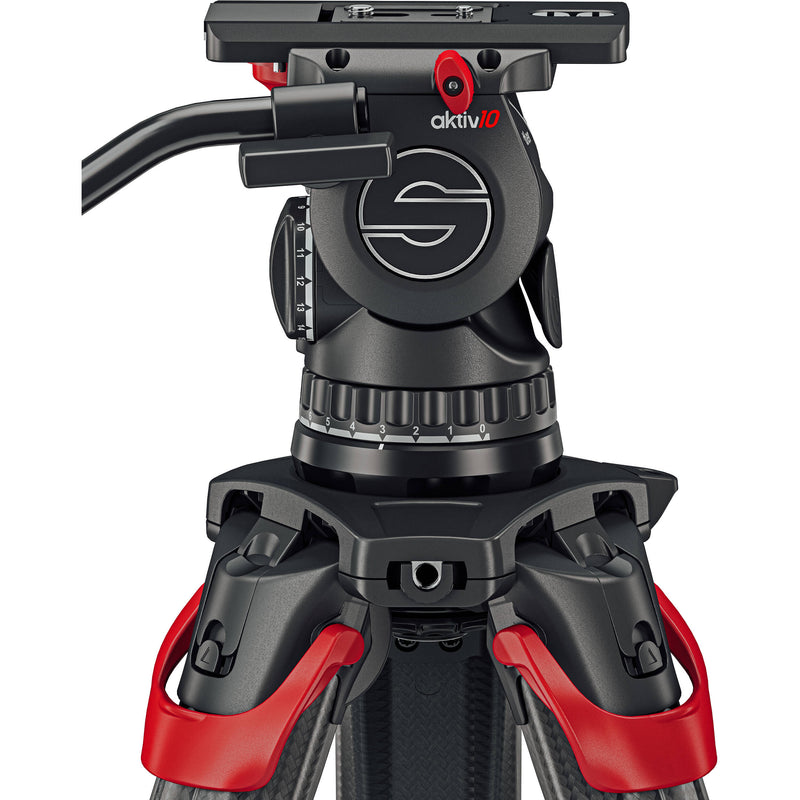 Sachtler aktiv10T Touch & Go Fluid Head with SpeedLevel & 7-Step Drag (100mm)