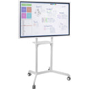 Mount-It! Interactive Display Stand & Mobile TV Flip Cart with Shelf (White)