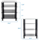 Mount-It! Four-Tiered Glass A/V Media Stand