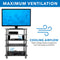 Mount-It! Five-Tiered Glass A/V Media Stand