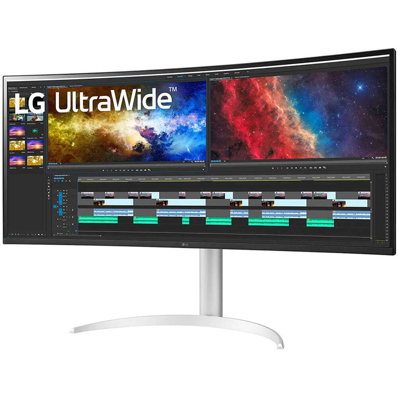 LG 38BP85C-W 37.5" 21:9 Curved FreeSync IPS Monitor (Black and White)