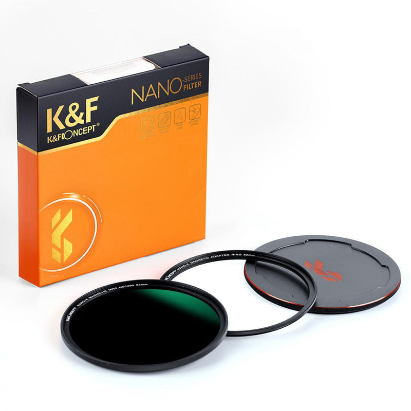 K&F Concept Nano-X Magnetic ND1000 Filter with Adapter Ring & Lens Cap (82mm)