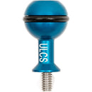 Ultralight Ball Adapter with 1.75" x 1/4"-20 Bolt and Washer for Handles (Ultra Blue)