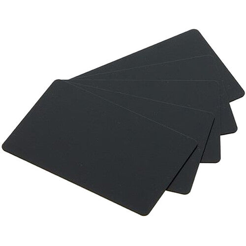 Evolis Long PVC Blank Cards for ID Card Printers (500-Pack, 20-mil, 4.7 x 2", Matte Black)