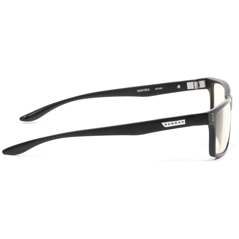 GUNNAR Vertex Gaming Glasses (Onyx Frame, Natural-Focus Lenses, Clear Lens Tint)