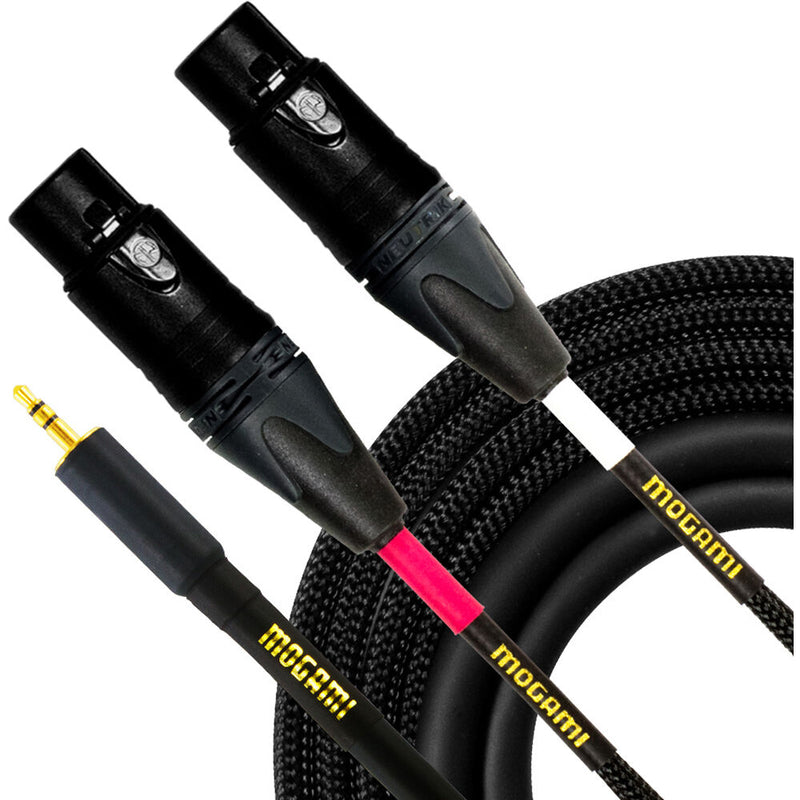 Mogami Gold 3.5mm TRS Male to Dual XLR Female Y-Cable (3')