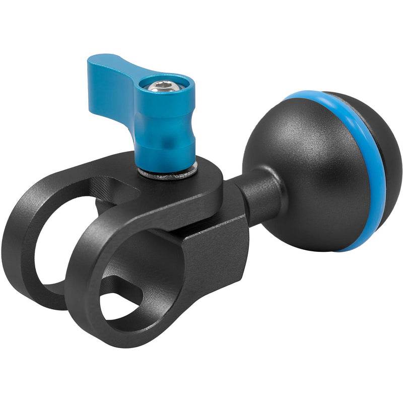 Kondor Blue Ball Head to 15mm Rod Clamp for Magic Arms (Raven Black)