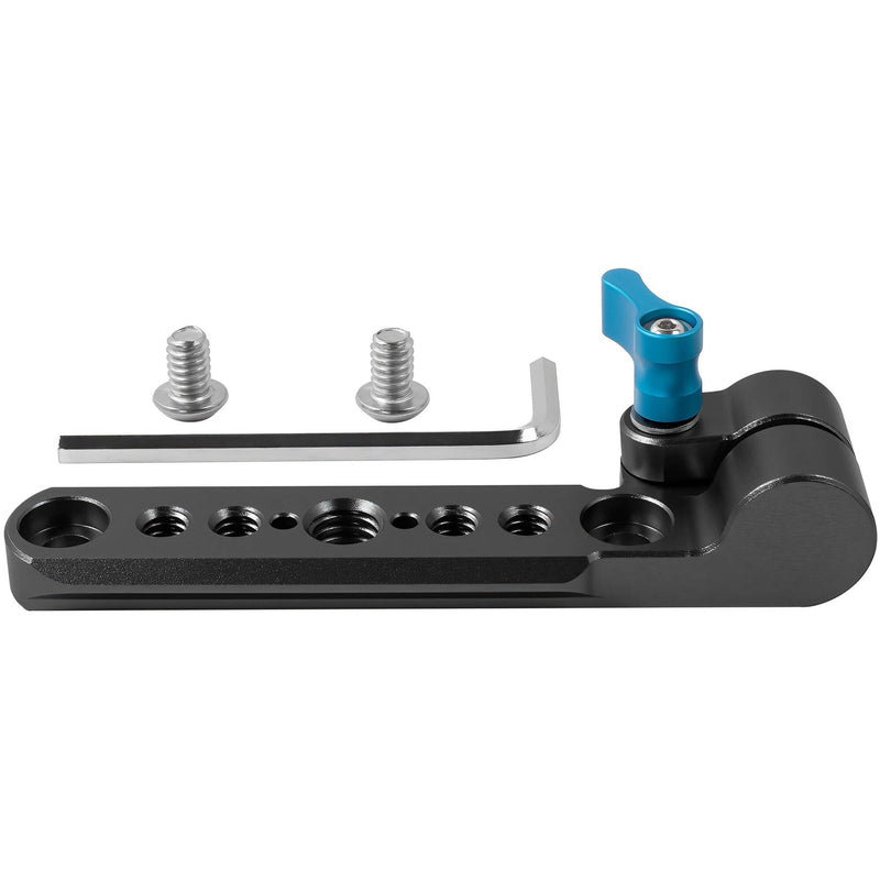 Kondor Blue Top NATO Rail with 15mm Rod Clamp for RED V-RAPTOR (Raven Black)