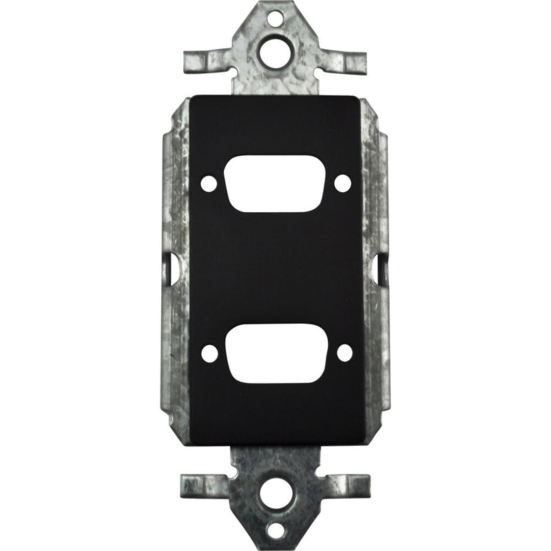 FSR SS-P2DB-BLK Decora Insert with 2 D-Sub Holes (Black)