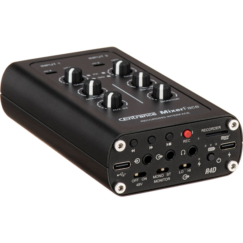 CEntrance MixerFace R4D Gen 3 Portable Mixer, Recorder + USB-C Audio Interface