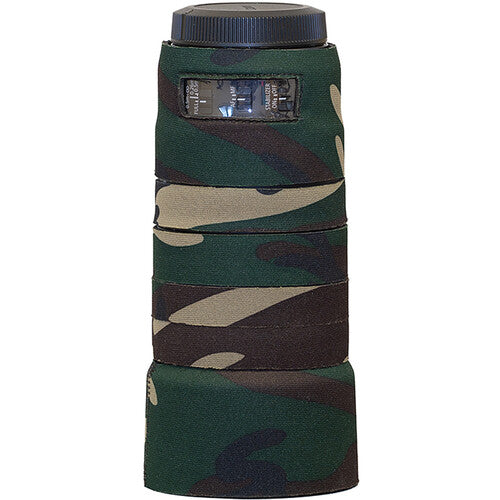 LensCoat Lens Cover for Canon RF 100mm f/2.8L Macro IS (Forest Green Camo)