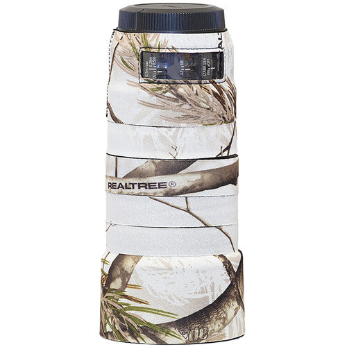 LensCoat Lens Cover for Canon RF 100mm f/2.8L Macro IS (Realtree AP Snow)