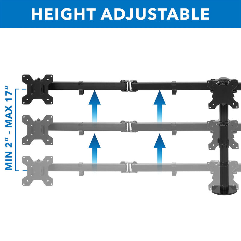 Mount-It! Full Motion Triple Monitor Desk Mount for 24 to 32" Displays