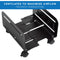 Mount-It! Metal CPU Stand with 4 Caster Wheels (Black)