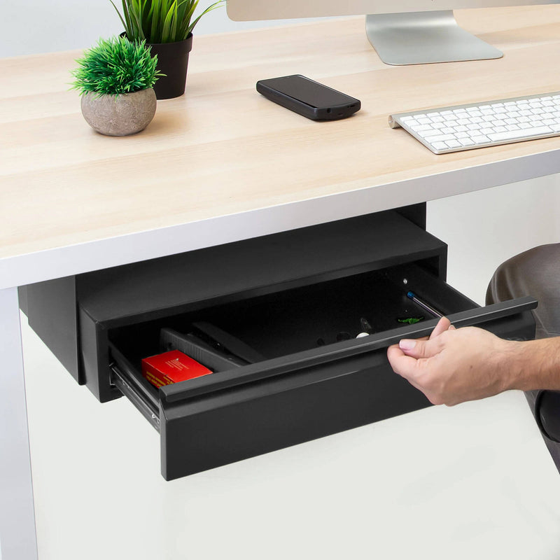 Mount-It! Under Desk Pull-Out Drawer Kit with Shelf