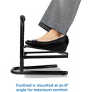 Mount-It! Adjustable Footrest with 6 Height Settings (Black)