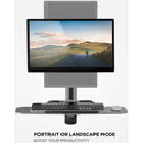 Mount-It! Wall Mounted Sit & Stand Single Monitor Workstation Arm with CPU Mount