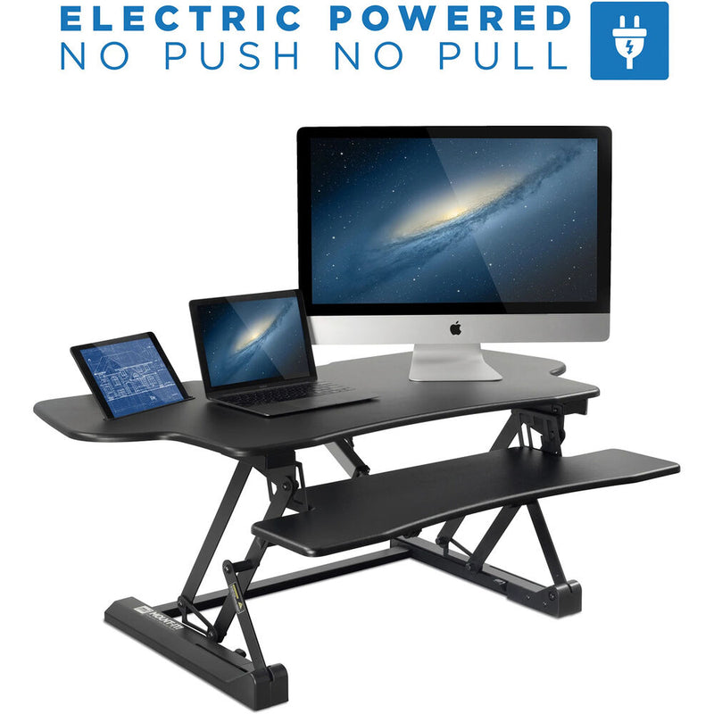 Mount-It! Electric Standing Desk Converter with Large Platform