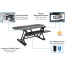 Mount-It! Electric Standing Desk Converter with Large Platform