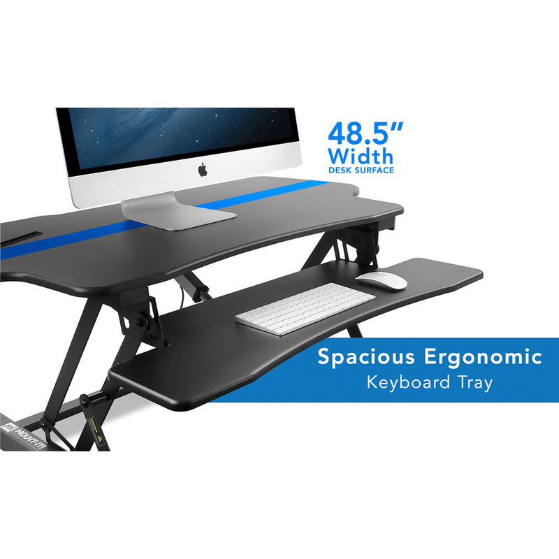 Mount-It! Electric Standing Desk Converter with Large Platform