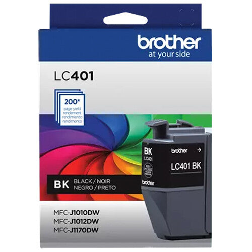 Brother Genuine LC401 Standard Yield Black Ink Cartridge