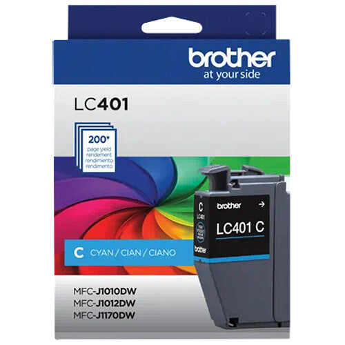 Brother Genuine LC401 Standard Yield Cyan Ink Cartridge