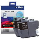 Brother Genuine LC401 High-Yield Black Ink Cartridge Set (2-Pack)