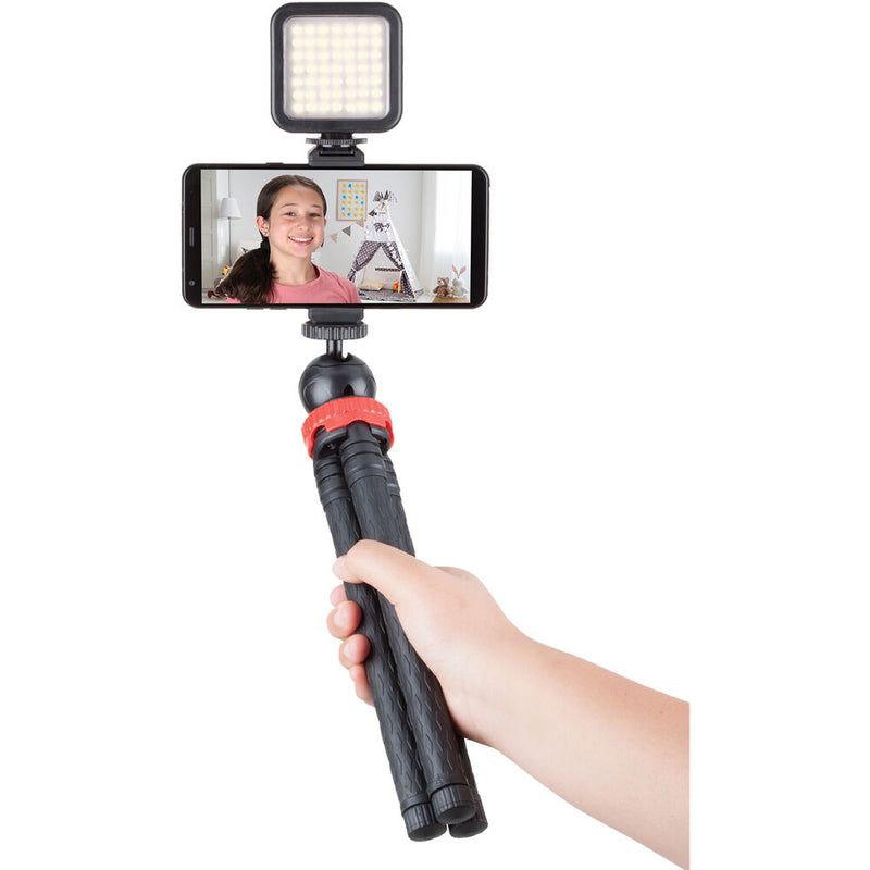 Sunpak YouTuber Tabletop and Handheld Vlogging Kit with 49 LED Video Light