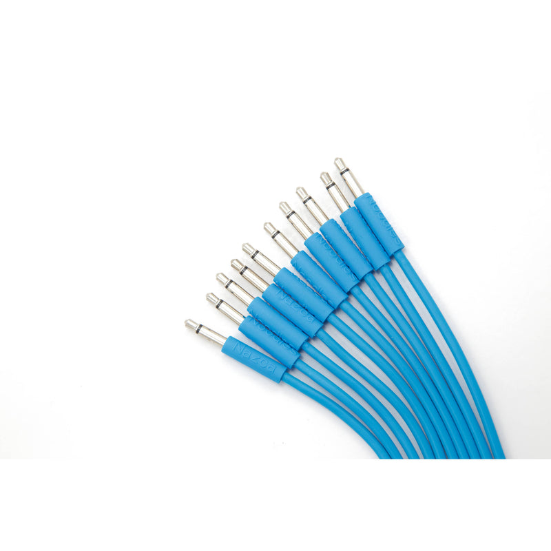 Cre8audio Nazca Noodles Eurorack-Style Patch Cables (Baby Blue, 5-Pack, 2.5')