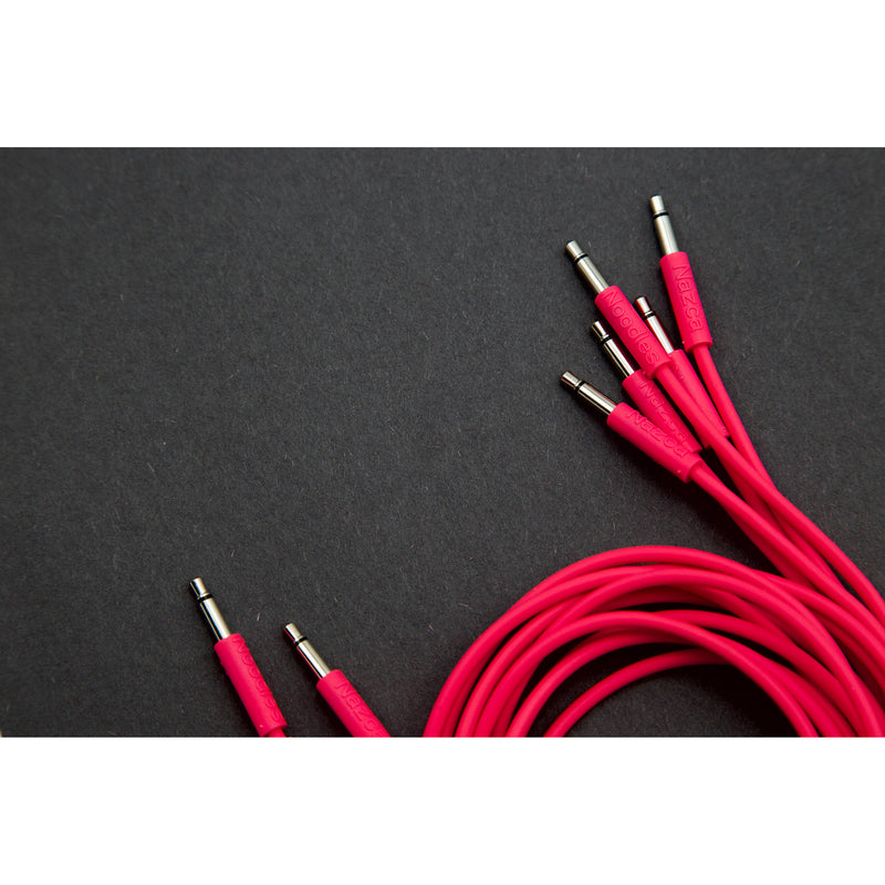 Cre8audio Nazca Noodles Eurorack-Style Patch Cables (Hot Pink, 5-Pack, 9.8")