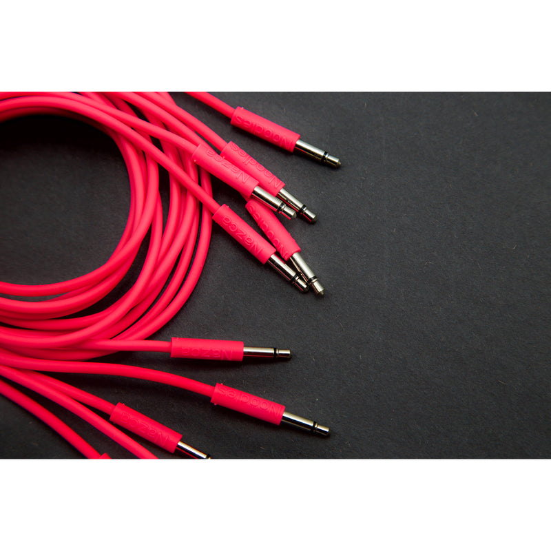 Cre8audio Nazca Noodles Eurorack-Style Patch Cables (Hot Pink, 5-Pack, 5.9")