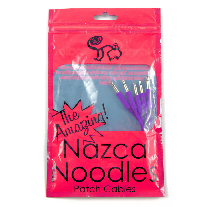 Cre8audio Nazca Noodles Eurorack-Style Patch Cables (Very Violet, 5-Pack, 9.8")