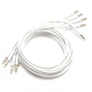 Cre8audio Nazca Noodles Eurorack-Style Patch Cables (White, 5-Pack, 1.6')