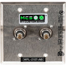 My Custom Shop Dual Recessed 12G-SDI BNC Female Dual-Gang Wall Plate (Stainless Steel)