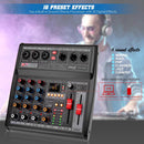 Pyle Pro PMX462 3-Channel Audio Mixer with Built-In FX and USB Interface