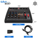 Pyle Pro PMX462 3-Channel Audio Mixer with Built-In FX and USB Interface