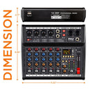 Pyle Pro PMX466 6-Channel Audio Mixer with Built-In FX and USB Interface