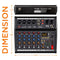 Pyle Pro PMX466 6-Channel Audio Mixer with Built-In FX and USB Interface