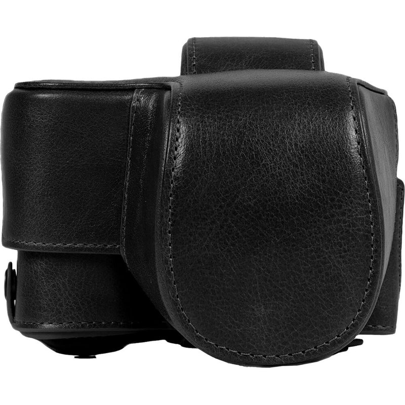 MegaGear Ever Ready Leather Camera Case for Sony ZV-E10 (Black)