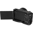 MegaGear Ever Ready Genuine Leather Camera Half Case for Sony ZV-E10 (Black)