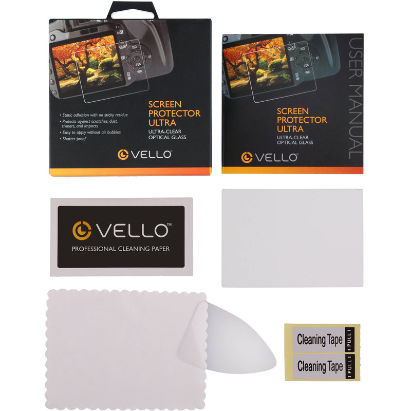 Vello LCD Screen Protector Ultra II for Nikon D850, D810, D800, D780, D750, D610, F600, D500, D4s, D4, D7200, D7100, Df, FUJIFILM GFX 100, GFX 50S, or GFX 50R Camera