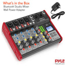 Pyle Pro PMXU68BT 6-Channel DJ Mixer with Bluetooth and USB Interface