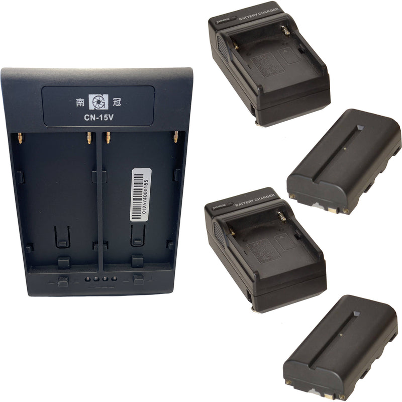 Bescor NP-F L-Series to V-Mount Plate and Battery Charger Kit