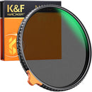 K&F Concept 58mm Black Mist 1/4 with ND2-ND32 (1-5 Stop) Variable ND Filter