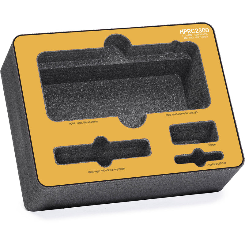 HPRC 2300 Hard-Shell Case for ATEM Mini, Mini Pro, or Mini Pro ISO (Black)